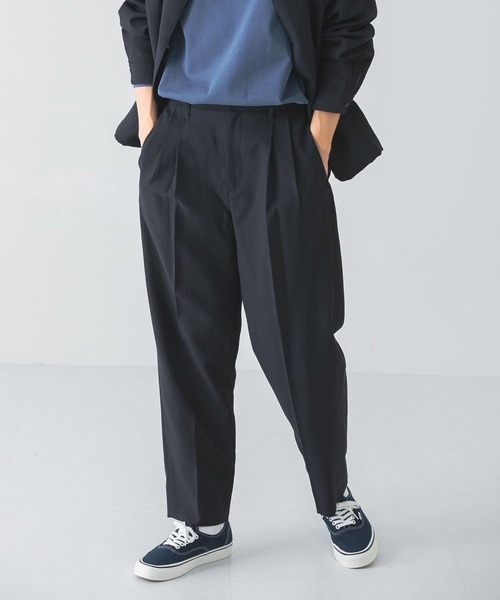 URBAN RESEARCH DOORS（アーバンリサーチドアーズ）の「イージーケア2タックトラウザー（その他パンツ・メンズ・ネイビー/オリーブ/グリーン・SMALL/MEDIUM/LARGE）」の5枚目の写真