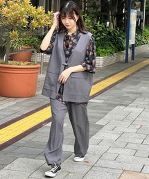 kutir | 【セットアップ可】リネンライクジレ(ベスト)