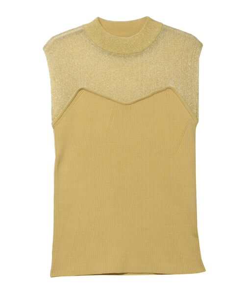 LAGUNAMOON（ラグナムーン）の「ラメランダムリブニットプルオーバー（ニット/セーター・レディース・アイボリー/ブラック/イエロー・FREE）」の9枚目の写真