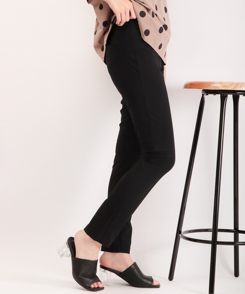 Anna Nicola（アンナニコラ）の「Anna Nicola メルル マイクロファイバーパンツ（その他パンツ・レディース・ブラック/ネイビー/オフホワイト/ライトベージュ・M/L）」の11枚目の写真