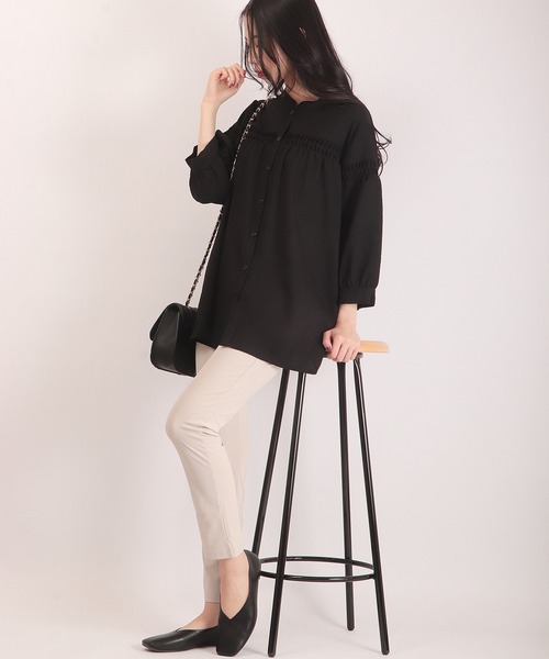 Anna Nicola（アンナニコラ）の「Anna Nicola メルル マイクロファイバーパンツ（その他パンツ・レディース・ブラック/ネイビー/オフホワイト/ライトベージュ・M/L）」の18枚目の写真