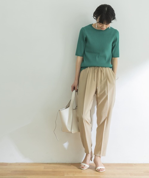 URBAN RESEARCH（アーバンリサーチ）の「ポプリンドロストテーパードパンツ（その他パンツ・レディース・ブラック/ベージュ/グリーン系その他・38/36/34）」の14枚目の写真