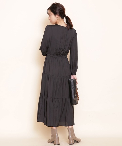 NANO universe（ナノユニバース）の「長袖ワンピース（ワンピース・レディース・ライトベージュ・36）」の4枚目の写真