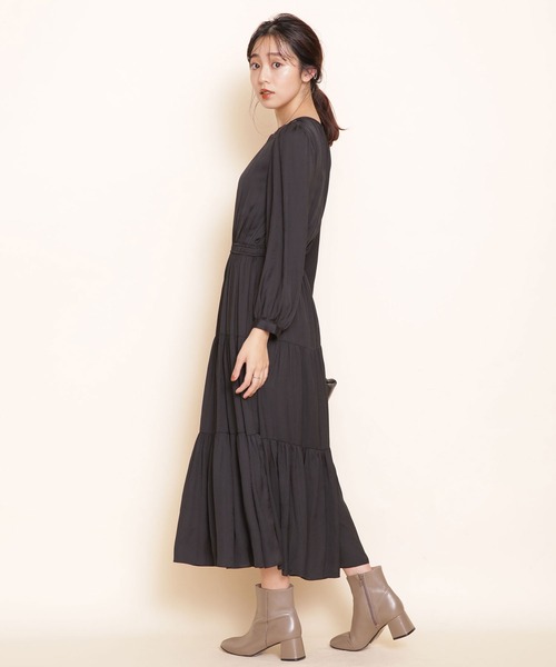 NANO universe（ナノユニバース）の「長袖ワンピース（ワンピース・レディース・ライトベージュ・36）」の5枚目の写真