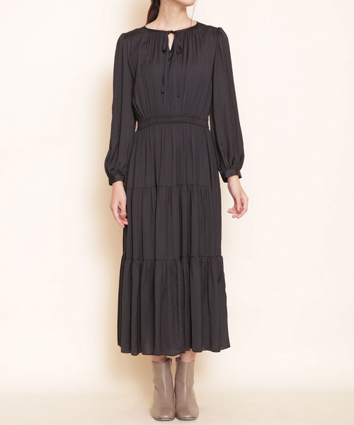 NANO universe（ナノユニバース）の「長袖ワンピース（ワンピース・レディース・ライトベージュ・36）」の8枚目の写真