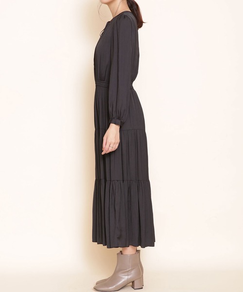 NANO universe（ナノユニバース）の「長袖ワンピース（ワンピース・レディース・ライトベージュ・36）」の9枚目の写真