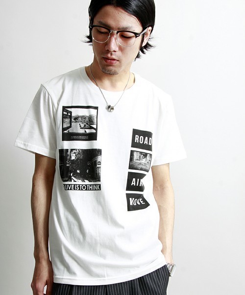 WEGO(ウィゴー)の「WEGO/コラージュフォトBOXTシャツ(Tシャツ/カットソー・メンズ・ホワイト/レッド・MEDIUM/LARGE)」の14枚目の写真