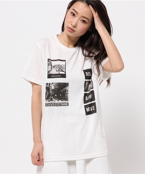 WEGO(ウィゴー)の「WEGO/コラージュフォトBOXTシャツ(Tシャツ/カットソー・メンズ・ホワイト/レッド・MEDIUM/LARGE)」の10枚目の写真