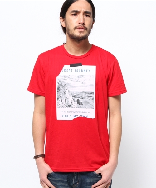 WEGO(ウィゴー)の「WEGO/コラージュフォトBOXTシャツ(Tシャツ/カットソー・メンズ・ホワイト/レッド・MEDIUM/LARGE)」の13枚目の写真