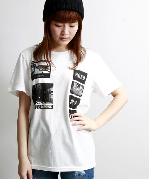 WEGO(ウィゴー)の「WEGO/コラージュフォトBOXTシャツ(Tシャツ/カットソー・メンズ・ホワイト/レッド・MEDIUM/LARGE)」の11枚目の写真