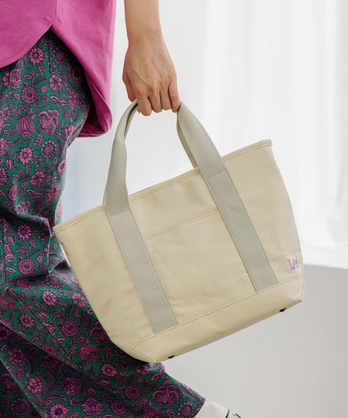 studio CLIP（スタディオクリップ）の「LEEキャンバストートバッグ（トートバッグ・レディース・オリーブ/カーキ/アイボリー・FREE）」の2枚目の写真