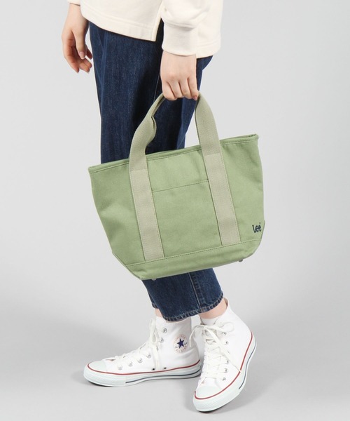 studio CLIP（スタディオクリップ）の「LEEキャンバストートバッグ（トートバッグ・レディース・オリーブ/カーキ/アイボリー・FREE）」の5枚目の写真