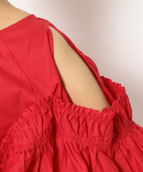 Risley（リズレー）の「Risley/リズレー/2WAYフリルブラウス（Tシャツ/カットソー・レディース・ブラック/レッド・FREE）」の11枚目の写真