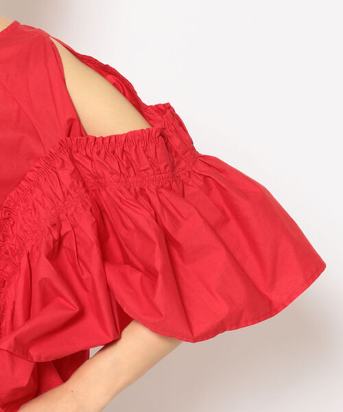 Risley（リズレー）の「Risley/リズレー/2WAYフリルブラウス（Tシャツ/カットソー・レディース・ブラック/レッド・FREE）」の12枚目の写真