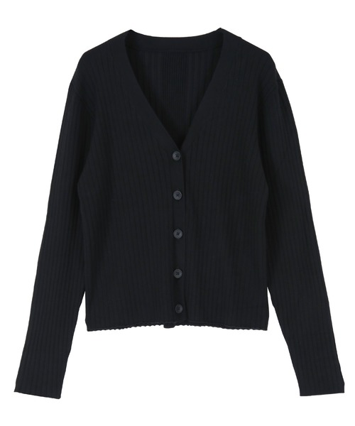 titivate（ティティベイト）の「ランダムリブニットカーディガン（カーディガン/ボレロ・レディース・アイボリー/ライトブルー/ブラウン/ブラック・S/M/L）」の6枚目の写真