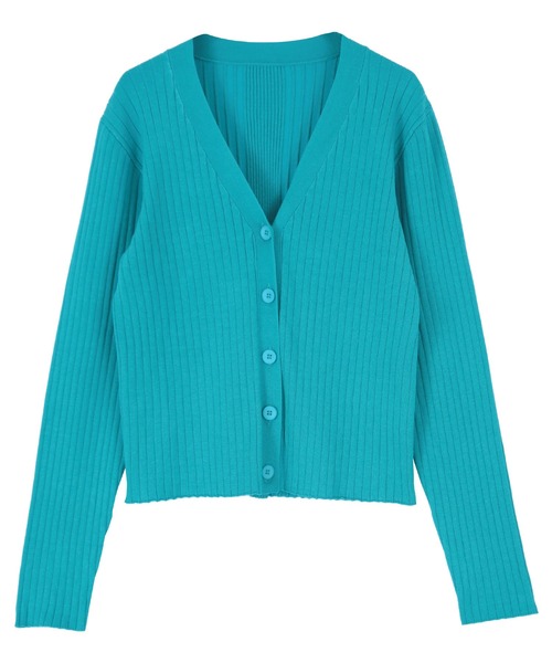 titivate（ティティベイト）の「ランダムリブニットカーディガン（カーディガン/ボレロ・レディース・アイボリー/ライトブルー/ブラウン/ブラック・S/M/L）」の8枚目の写真