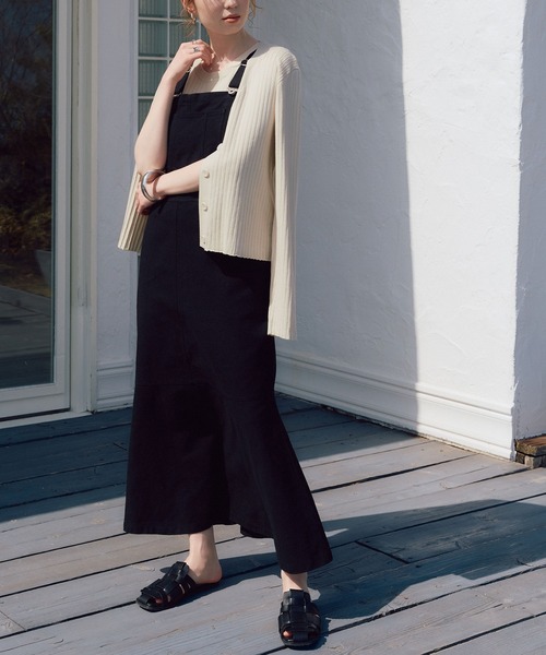 titivate（ティティベイト）の「ランダムリブニットカーディガン（カーディガン/ボレロ・レディース・アイボリー/ライトブルー/ブラウン/ブラック・S/M/L）」の9枚目の写真