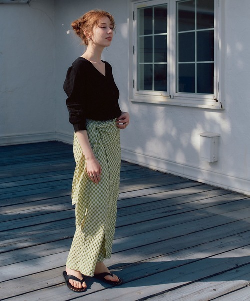 titivate（ティティベイト）の「ランダムリブニットカーディガン（カーディガン/ボレロ・レディース・アイボリー/ライトブルー/ブラウン/ブラック・S/M/L）」の11枚目の写真