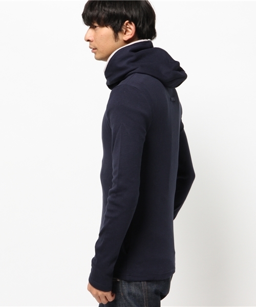 NO ID.(ノーアイディ)の「16フライス長袖ZIPパーカー(パーカー・メンズ・ブラック/カーキ/ネイビー・1/3/2)」の5枚目の写真