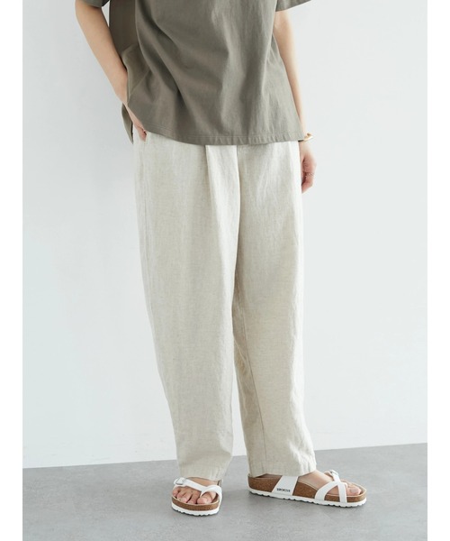 CRAFT STANDARD BOUTIQUE（クラフトスタンダードブティック）の「L/Cツイルタックパンツ　＊◆（その他パンツ・レディース・ダークネイビー/ベージュ・M/L）」の16枚目の写真