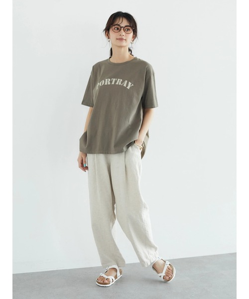 CRAFT STANDARD BOUTIQUE（クラフトスタンダードブティック）の「L/Cツイルタックパンツ　＊◆（その他パンツ・レディース・ダークネイビー/ベージュ・M/L）」の13枚目の写真