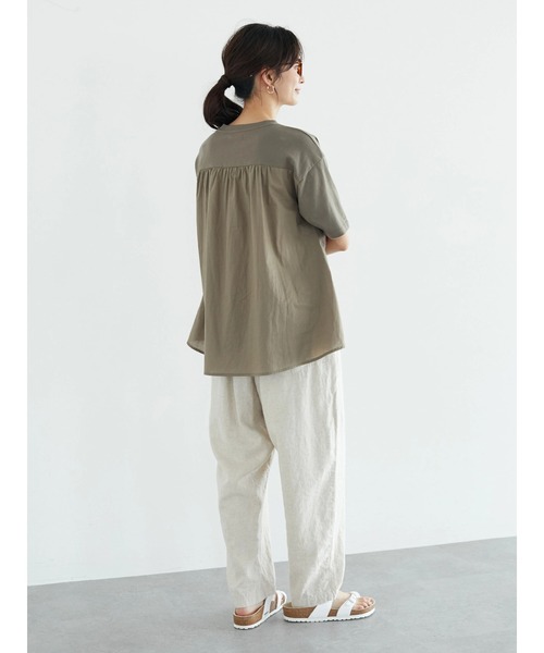 CRAFT STANDARD BOUTIQUE（クラフトスタンダードブティック）の「L/Cツイルタックパンツ　＊◆（その他パンツ・レディース・ダークネイビー/ベージュ・M/L）」の19枚目の写真