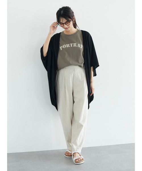 CRAFT STANDARD BOUTIQUE（クラフトスタンダードブティック）の「L/Cツイルタックパンツ　＊◆（その他パンツ・レディース・ダークネイビー/ベージュ・M/L）」の22枚目の写真