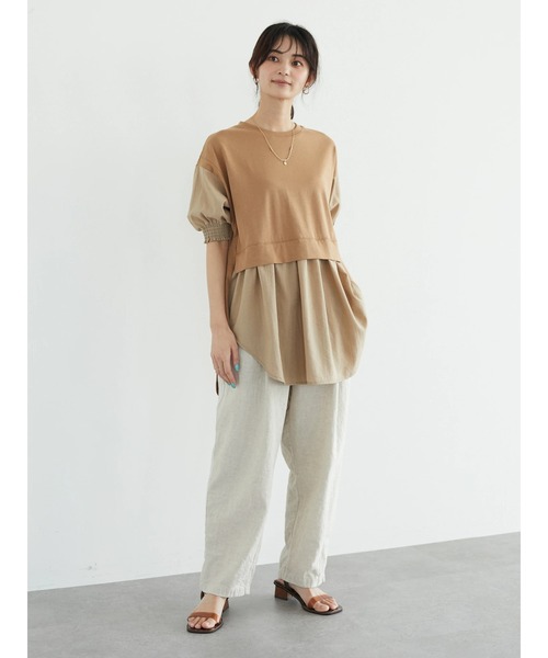 CRAFT STANDARD BOUTIQUE（クラフトスタンダードブティック）の「L/Cツイルタックパンツ　＊◆（その他パンツ・レディース・ダークネイビー/ベージュ・M/L）」の14枚目の写真
