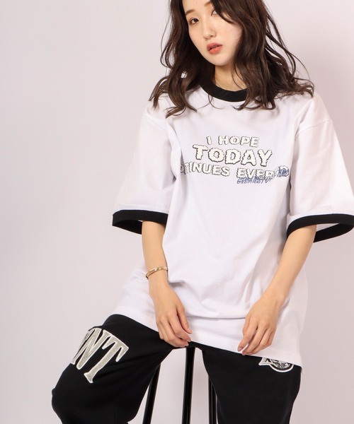RE730(アールイーセブンサーティー)の「RE730 ビッグシルエット半袖Tシャツ(Tシャツ/カットソー・メンズ・ホワイト系その他/ベージュ系その他/ブラック/ホワイト/ベージュ/ブラック系その他・M/L/XL)」の3枚目の写真