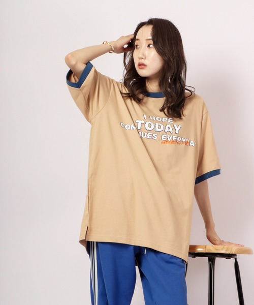 RE730(アールイーセブンサーティー)の「RE730 ビッグシルエット半袖Tシャツ(Tシャツ/カットソー・メンズ・ホワイト系その他/ベージュ系その他/ブラック/ホワイト/ベージュ/ブラック系その他・M/L/XL)」の6枚目の写真