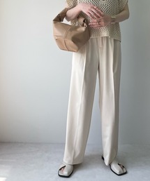 LE MORE | ポンチストレートカラータックパンツ(その他パンツ)