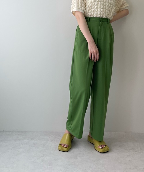 LE MORE（リモア）の「ポンチストレートカラータックパンツ（その他パンツ・レディース・アイボリー/グリーン/オレンジ/ピンク/ブラック・FREE）」の10枚目の写真