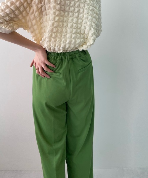 LE MORE（リモア）の「ポンチストレートカラータックパンツ（その他パンツ・レディース・アイボリー/グリーン/オレンジ/ピンク/ブラック・FREE）」の12枚目の写真