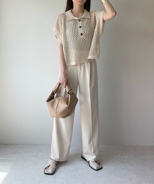 LE MORE（リモア）の「ポンチストレートカラータックパンツ（その他パンツ・レディース・アイボリー/グリーン/オレンジ/ピンク/ブラック・FREE）」の13枚目の写真