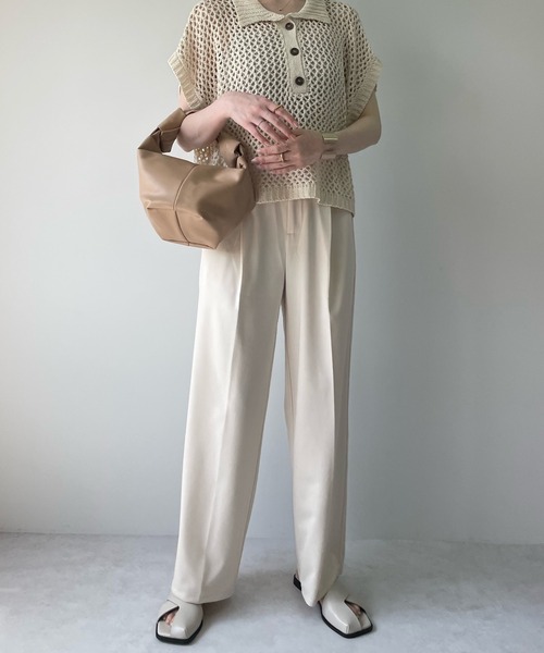 LE MORE（リモア）の「ポンチストレートカラータックパンツ（その他パンツ・レディース・アイボリー/グリーン/オレンジ/ピンク/ブラック・FREE）」の14枚目の写真