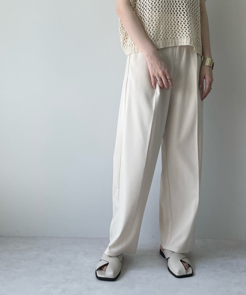 LE MORE（リモア）の「ポンチストレートカラータックパンツ（その他パンツ・レディース・アイボリー/グリーン/オレンジ/ピンク/ブラック・FREE）」の15枚目の写真