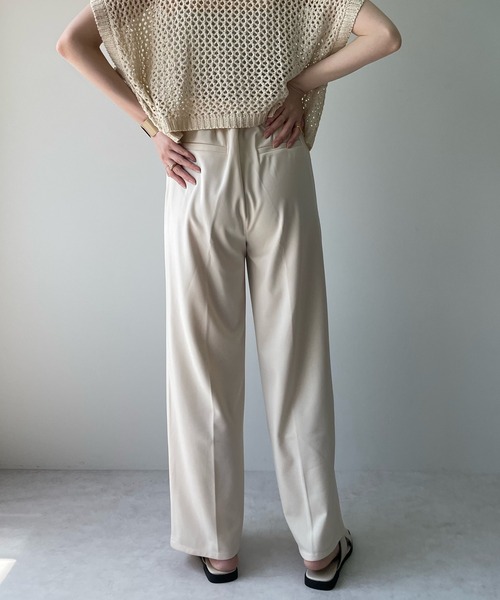 LE MORE（リモア）の「ポンチストレートカラータックパンツ（その他パンツ・レディース・アイボリー/グリーン/オレンジ/ピンク/ブラック・FREE）」の16枚目の写真