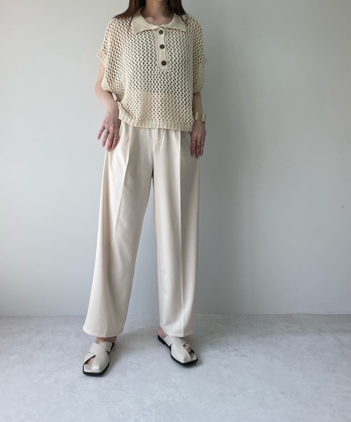 LE MORE（リモア）の「ポンチストレートカラータックパンツ（その他パンツ・レディース・アイボリー/グリーン/オレンジ/ピンク/ブラック・FREE）」の17枚目の写真