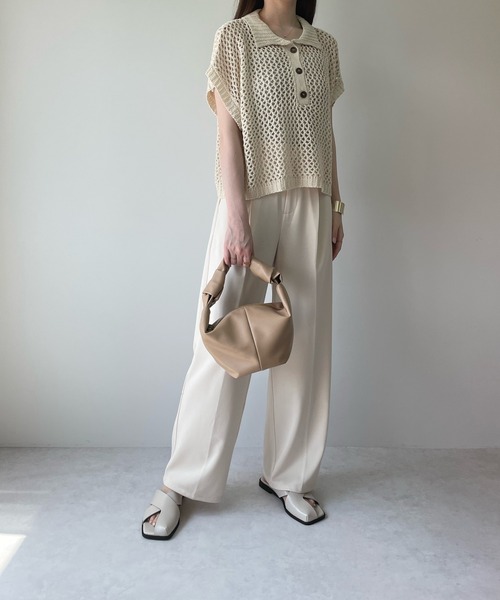 LE MORE（リモア）の「ポンチストレートカラータックパンツ（その他パンツ・レディース・アイボリー/グリーン/オレンジ/ピンク/ブラック・FREE）」の18枚目の写真