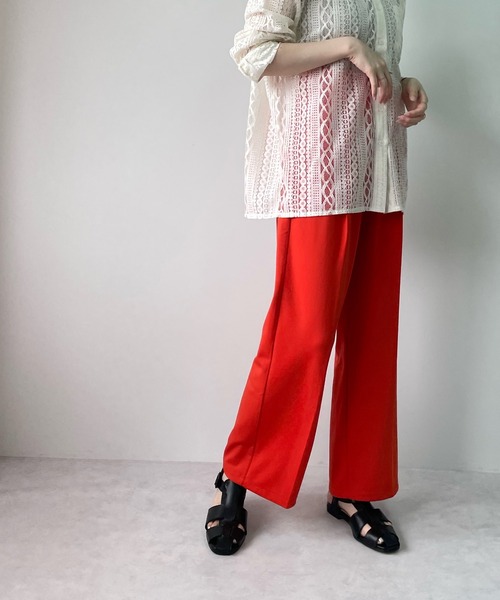 LE MORE（リモア）の「ポンチストレートカラータックパンツ（その他パンツ・レディース・アイボリー/グリーン/オレンジ/ピンク/ブラック・FREE）」の20枚目の写真