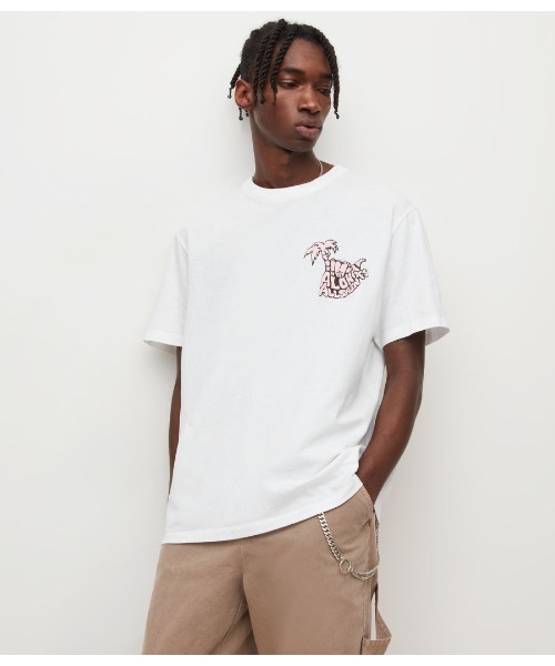 ALLSAINTS(オールセインツ)の「SHAKA CREW T-SHIRT | SHAKA クルー Tシャツ(Tシャツ/カットソー・メンズ・ホワイト・S/XS/M/L)」の1枚目の写真