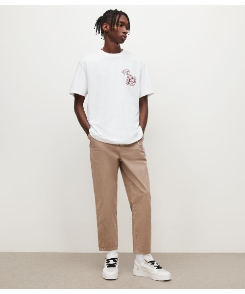 ALLSAINTS(オールセインツ)の「SHAKA CREW T-SHIRT | SHAKA クルー Tシャツ(Tシャツ/カットソー・メンズ・ホワイト・S/XS/M/L)」の5枚目の写真