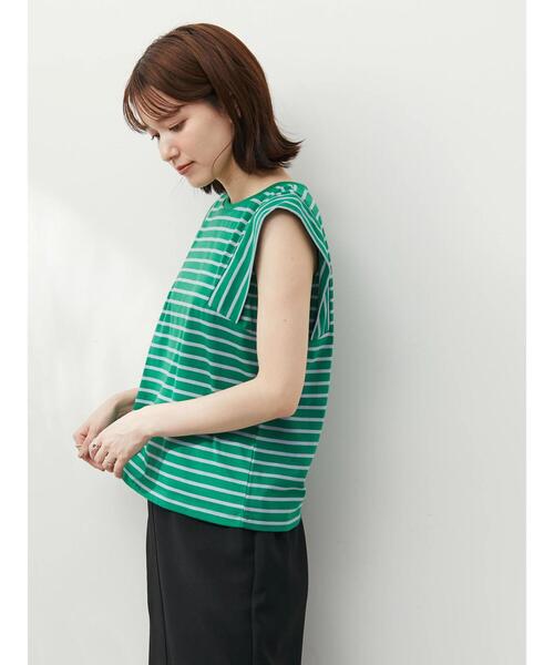Sugar spoon(シュガースプーン)の「・SUGAR SPOON ボーダースクエアTシャツ(Tシャツ/カットソー・レディース・ピンク/ターコイズブルー/ブルー/グリーン・FREE)」の14枚目の写真