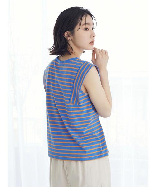 Sugar spoon(シュガースプーン)の「・SUGAR SPOON ボーダースクエアTシャツ(Tシャツ/カットソー・レディース・ピンク/ターコイズブルー/ブルー/グリーン・FREE)」の18枚目の写真