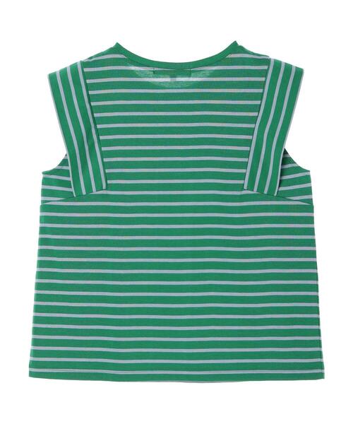 Sugar spoon(シュガースプーン)の「・SUGAR SPOON ボーダースクエアTシャツ(Tシャツ/カットソー・レディース・ピンク/ターコイズブルー/ブルー/グリーン・FREE)」の21枚目の写真