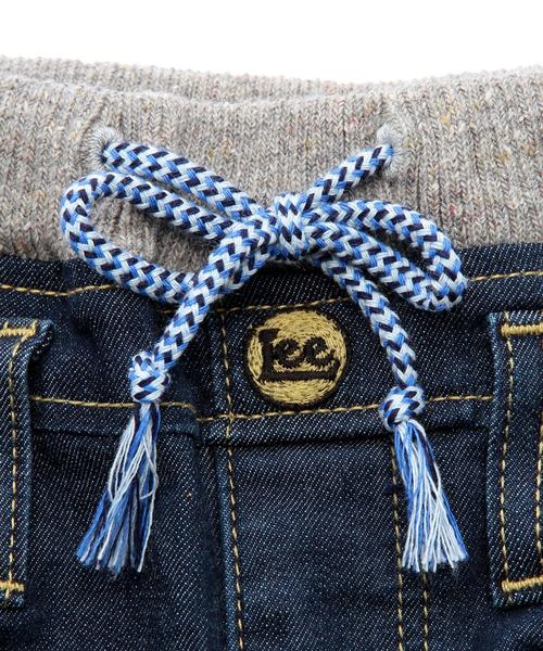 green label relaxing（グリーンレーベルリラクシング）の「【BABY】LEE リブストレートパンツ（デニムパンツ・キッズ・ライトブルー/ネイビー・80ｃｍ）」の4枚目の写真