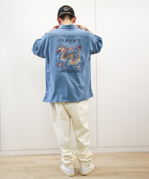 VENCEEXCHANGE（ヴァンスエクスチェンジ）の「ドラゴンバック刺繍半袖ベトシャツ（シャツ/ブラウス・メンズ・ブラック/グリーン/ブルー・M/L）」の16枚目の写真