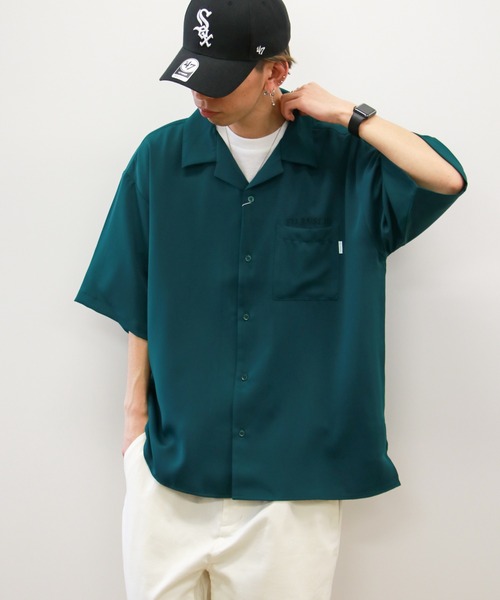 VENCEEXCHANGE（ヴァンスエクスチェンジ）の「ドラゴンバック刺繍半袖ベトシャツ（シャツ/ブラウス・メンズ・ブラック/グリーン/ブルー・M/L）」の5枚目の写真