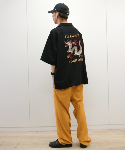 VENCEEXCHANGE（ヴァンスエクスチェンジ）の「ドラゴンバック刺繍半袖ベトシャツ（シャツ/ブラウス・メンズ・ブラック/グリーン/ブルー・M/L）」の8枚目の写真