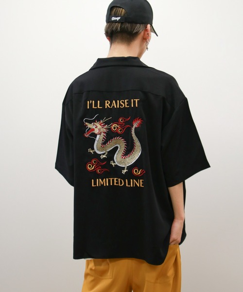 VENCEEXCHANGE（ヴァンスエクスチェンジ）の「ドラゴンバック刺繍半袖ベトシャツ（シャツ/ブラウス・メンズ・ブラック/グリーン/ブルー・M/L）」の20枚目の写真